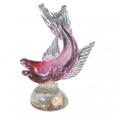 Petite Murano glass fish sculpture 
